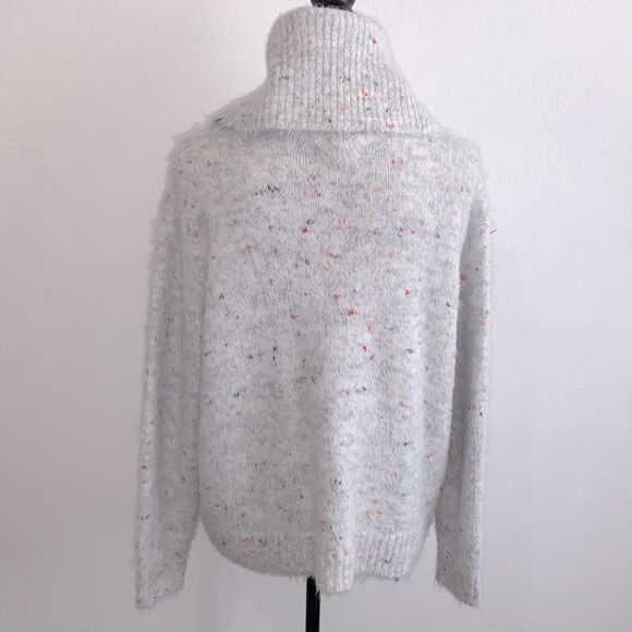 Lou & Grey for Loft Fuzzy Confetti Speckled Oversized Turtleneck Sweater Sz M - Picture 6 of 10